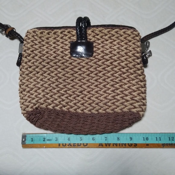 Brighton Woven Straw & Leather Purse With Cute Charms wicker - Picture 9 of 10